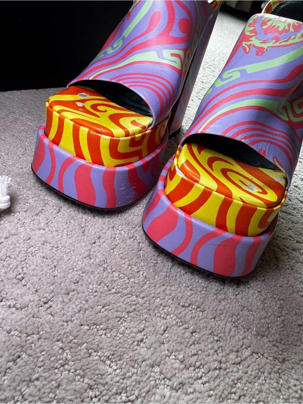 Versace Music Medusa Swirl Platform Mules - Picture 9 of 12